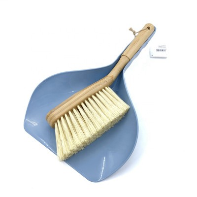 Good Grips Dustpan and Brush Set Natural Bamboo Brush and Dustpan Set Ideal for Household Cleaning Kitchen Bathroom